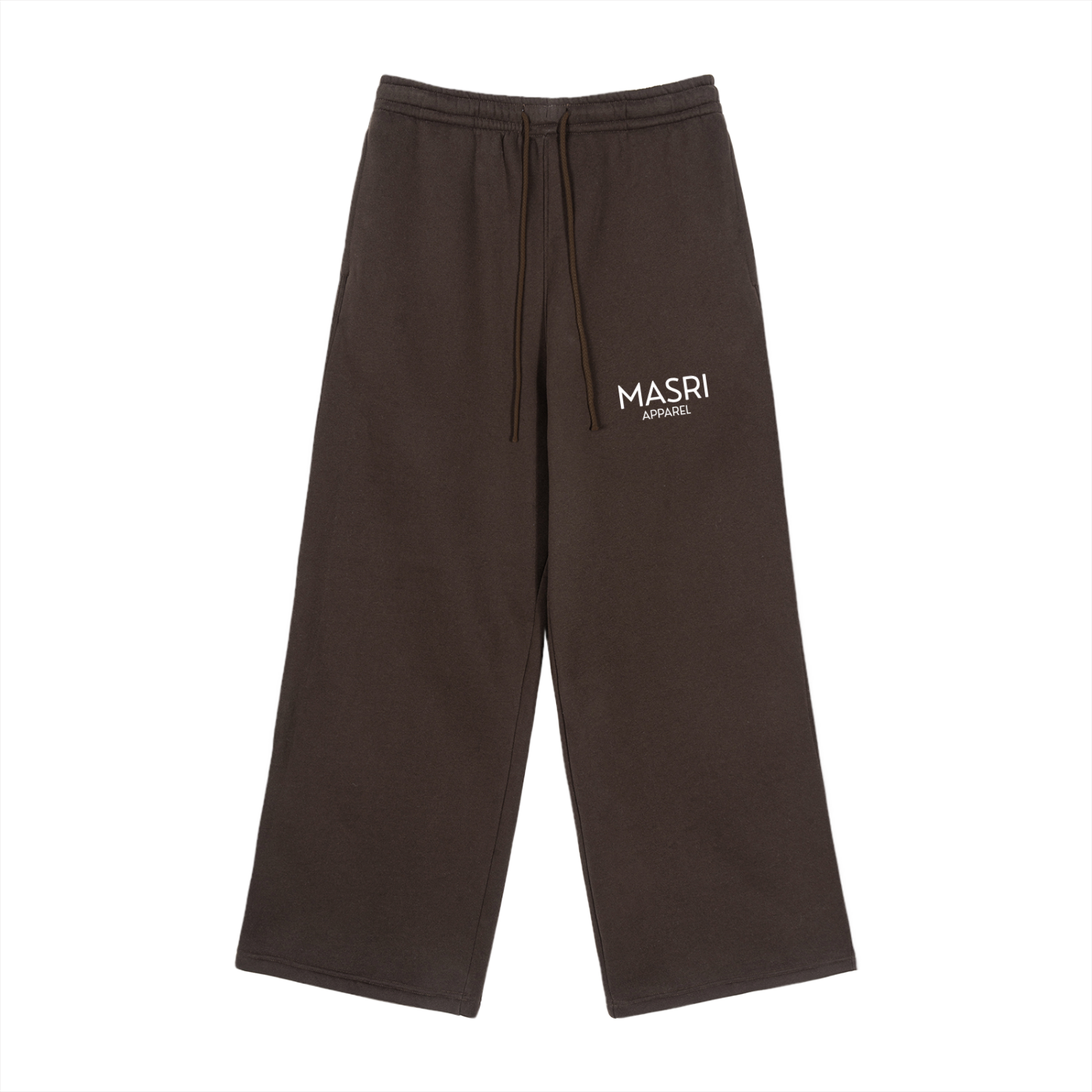 Fleece Drawstring Straight-Leg Sweatpants