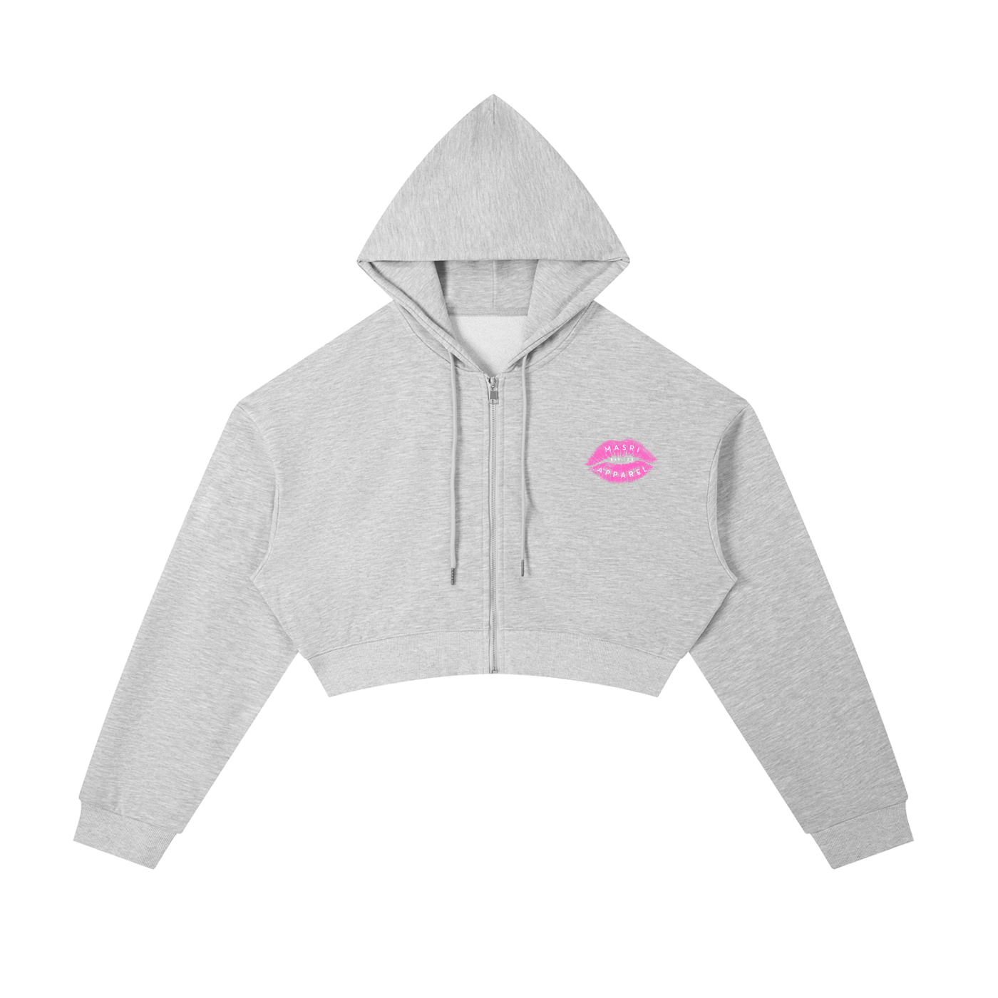 M.A 💋 Cropped Zip-Up Hoodie