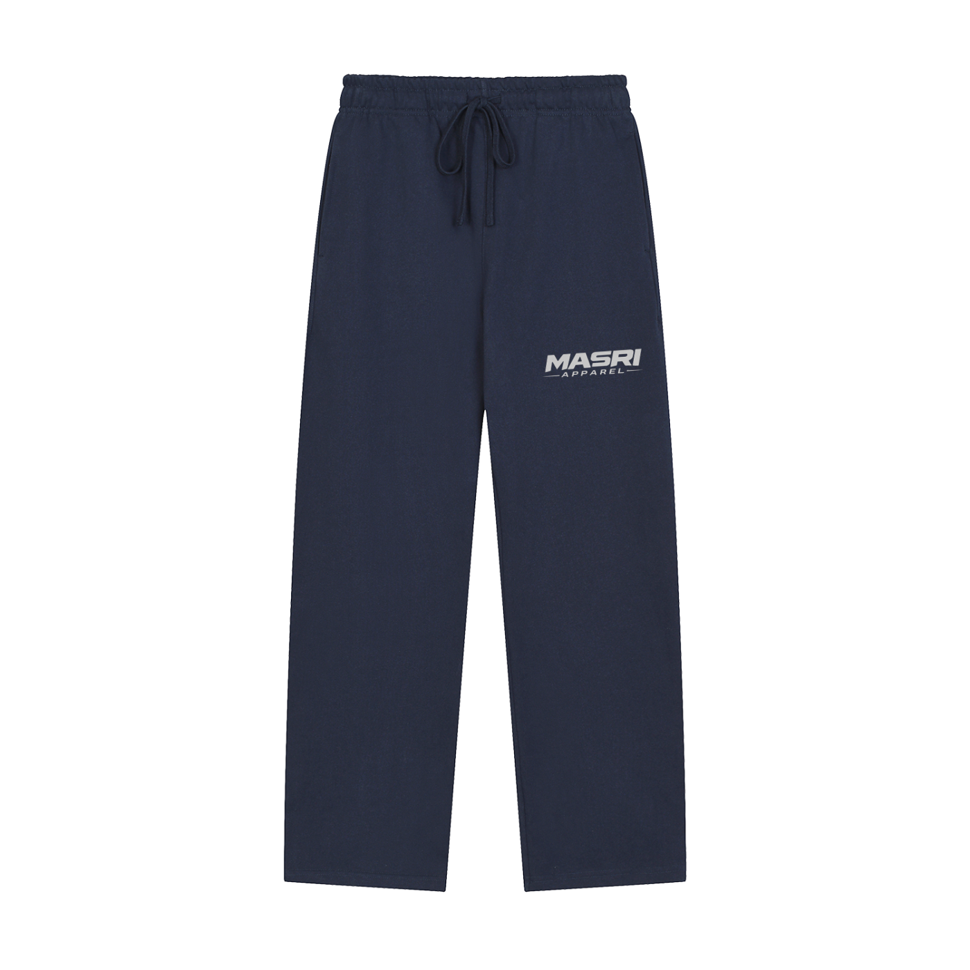 Solid Color Straight-Leg Sweatpants