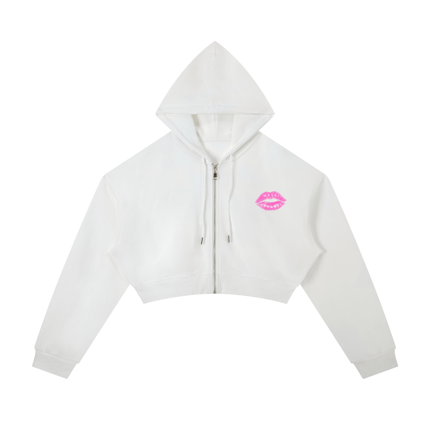 M.A 💋 Cropped Zip-Up Hoodie