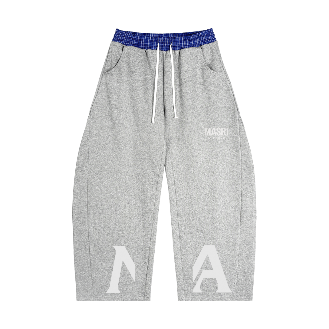 Plaid Waistband Barrel Sweatpants