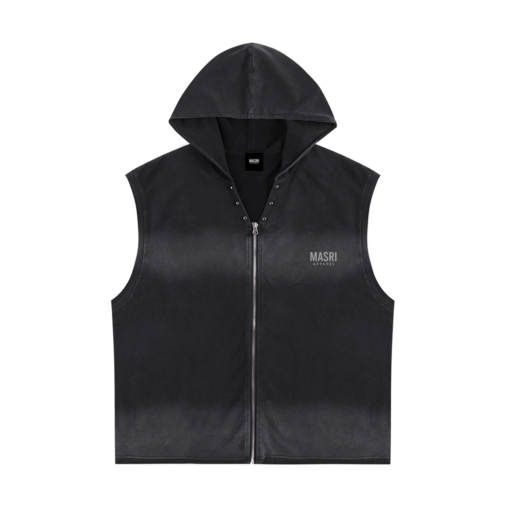 MASRI - Vintage Zip-Up Hooded Tank Top