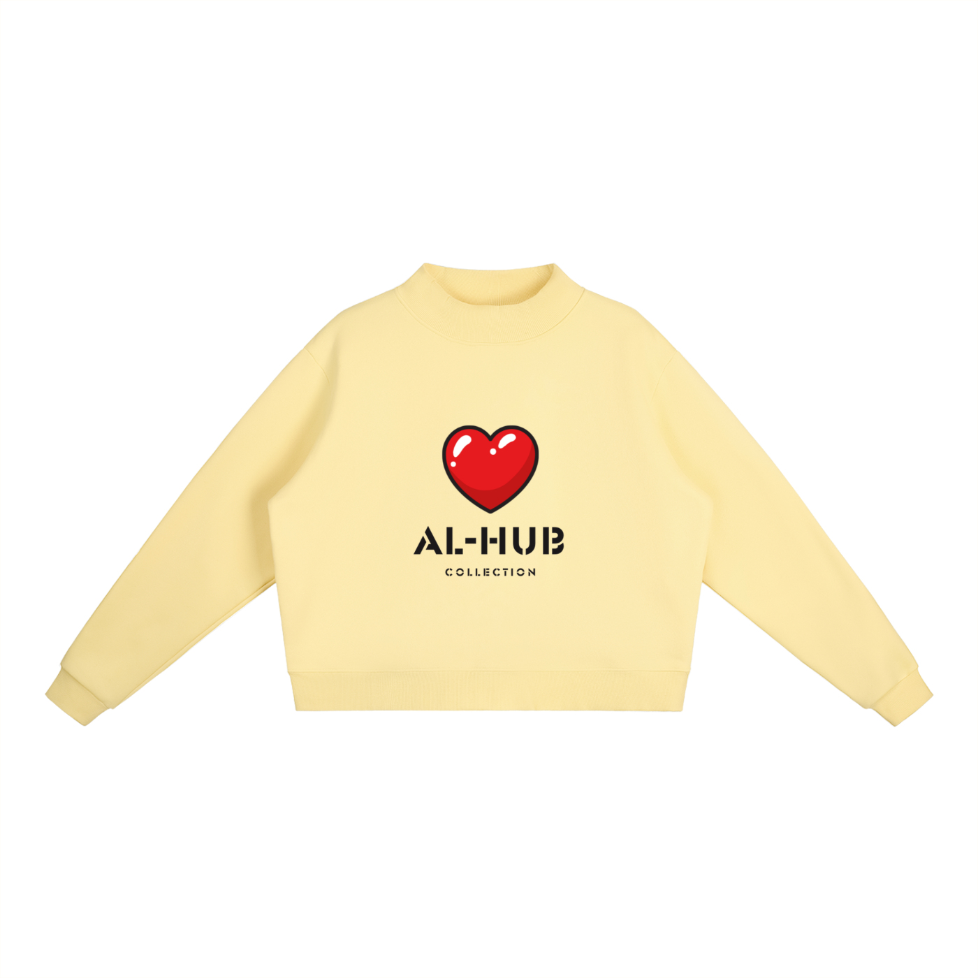AL-HUB COLLECTION-  MockNeck Crew Sweatshirt