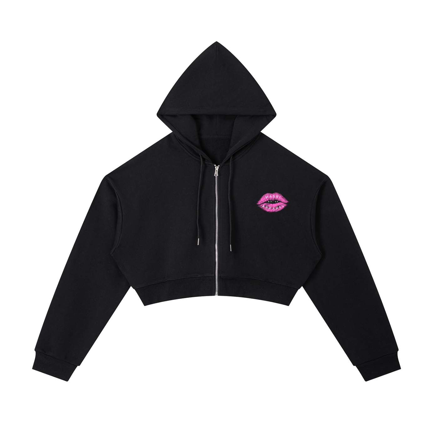 M.A 💋 Cropped Zip-Up Hoodie