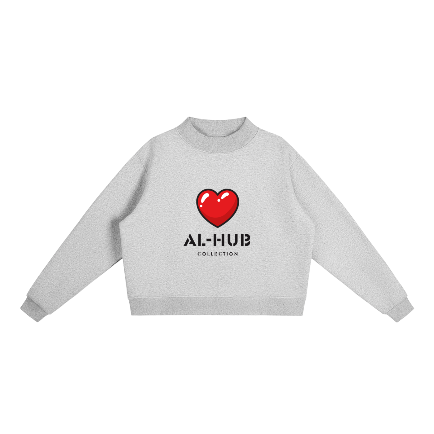 AL-HUB COLLECTION-  MockNeck Crew Sweatshirt