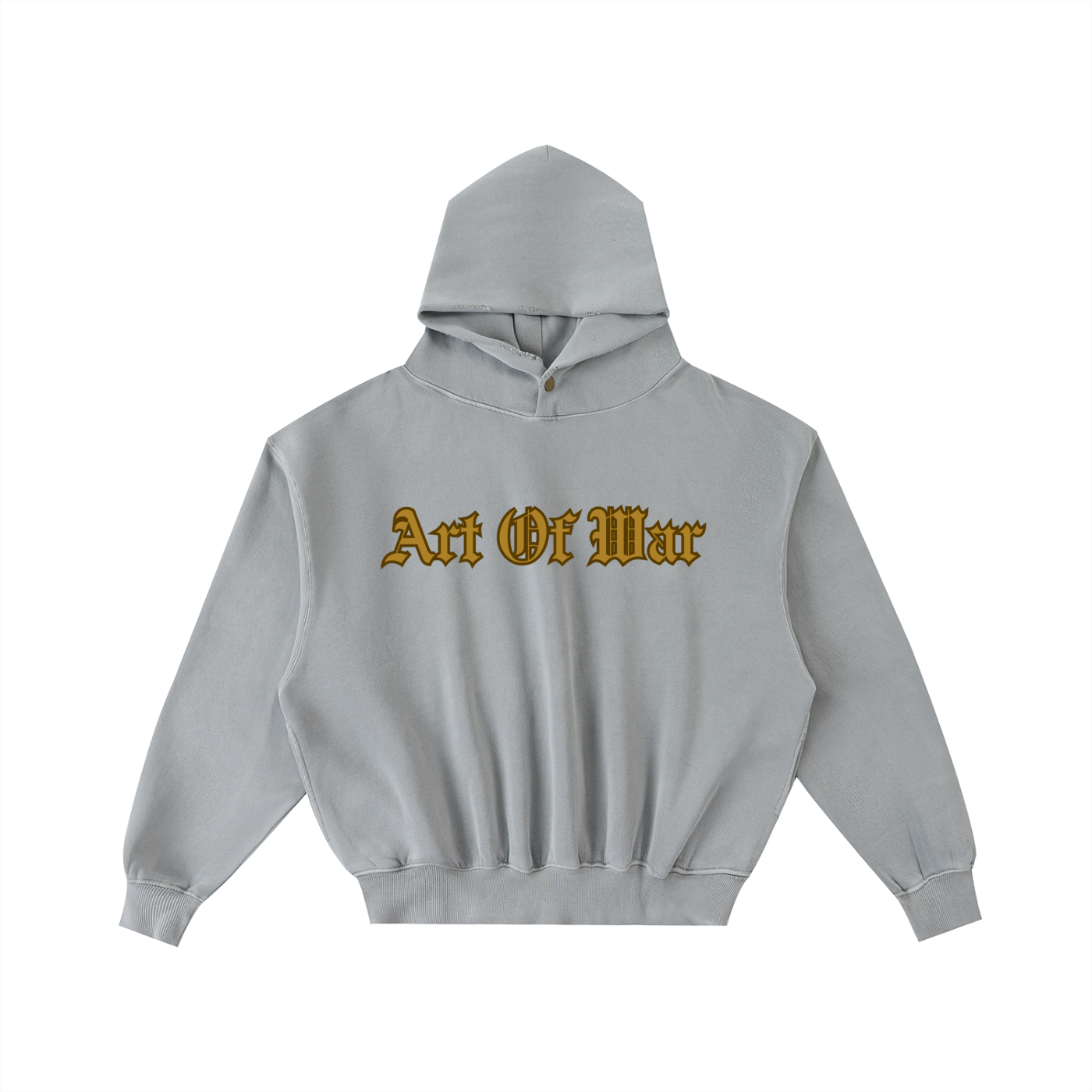 “ART OF WAR” - Frayed Enzyme Washed Fleece Hoodie