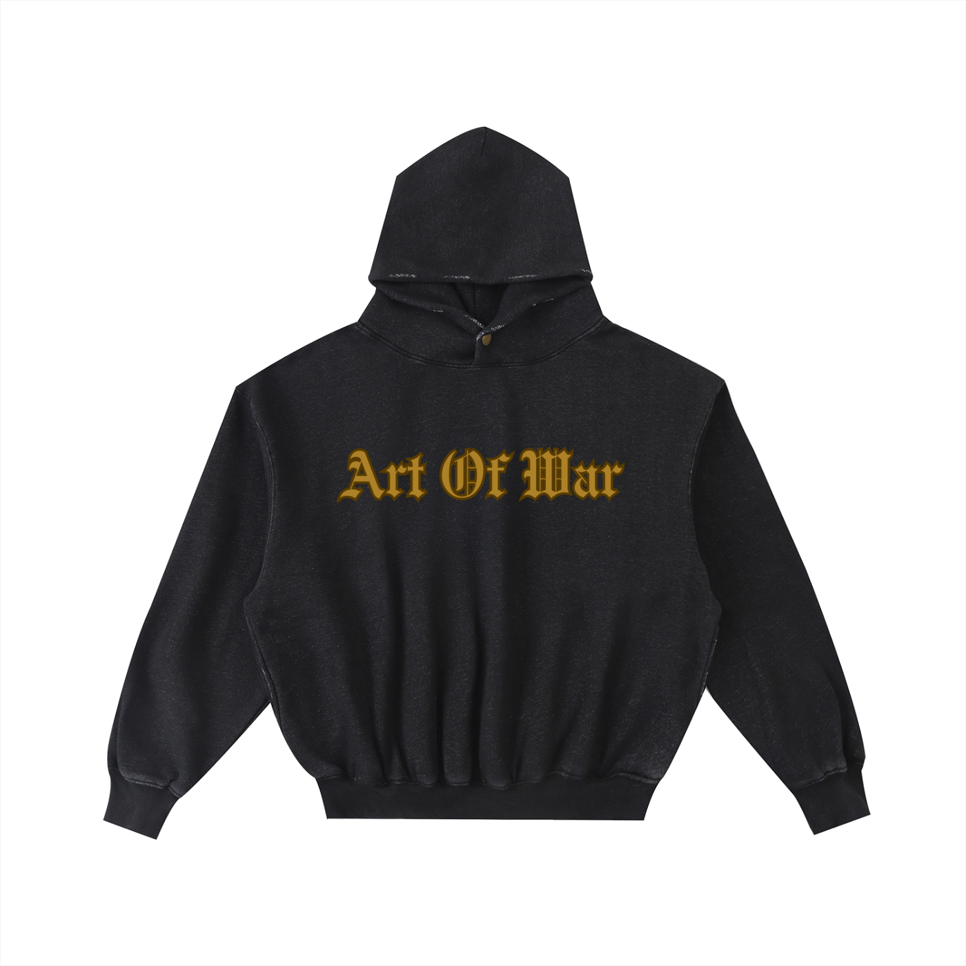“ART OF WAR” - Frayed Enzyme Washed Fleece Hoodie