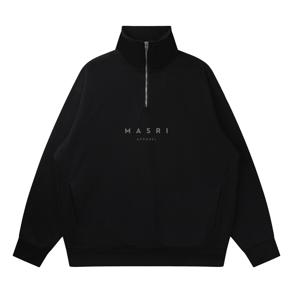 M.A - Quarter-Zip Drop Shoulder Sweatshirt