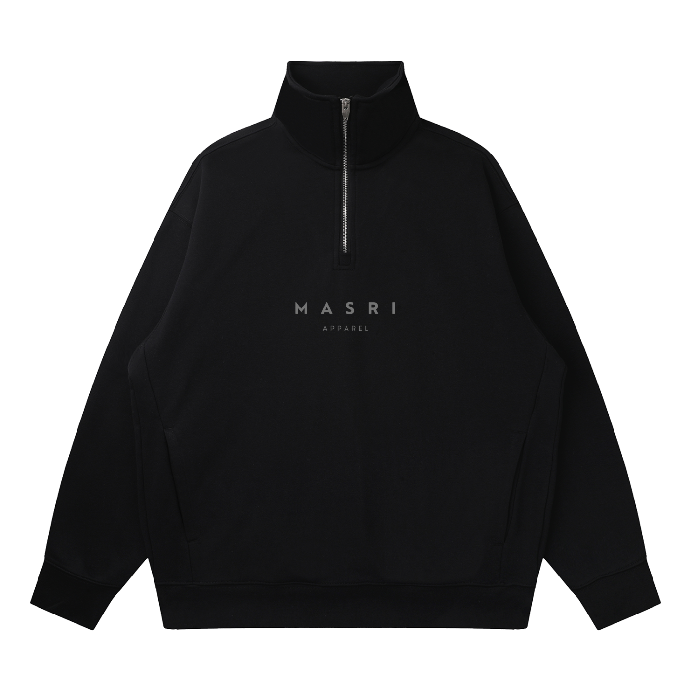 M.A - Quarter-Zip Drop Shoulder Sweatshirt