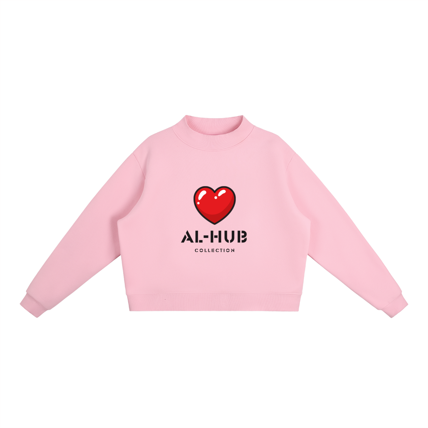 AL-HUB COLLECTION-  MockNeck Crew Sweatshirt
