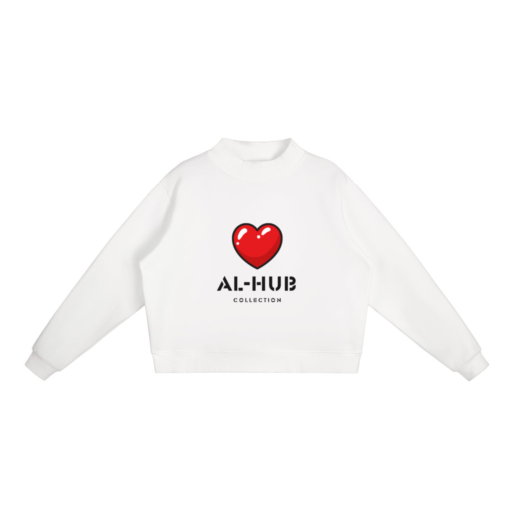 AL-HUB COLLECTION-  MockNeck Crew Sweatshirt