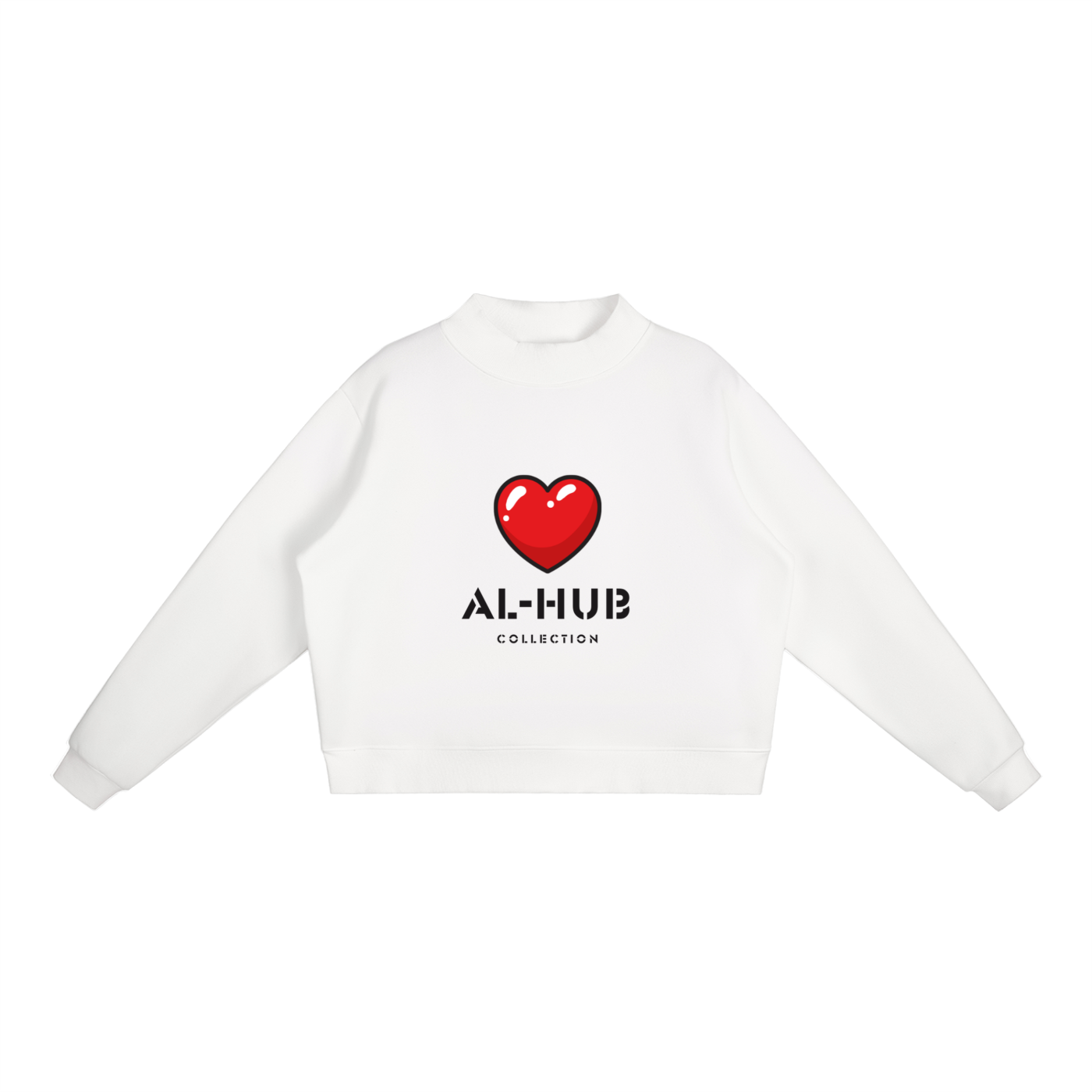 AL-HUB COLLECTION-  MockNeck Crew Sweatshirt