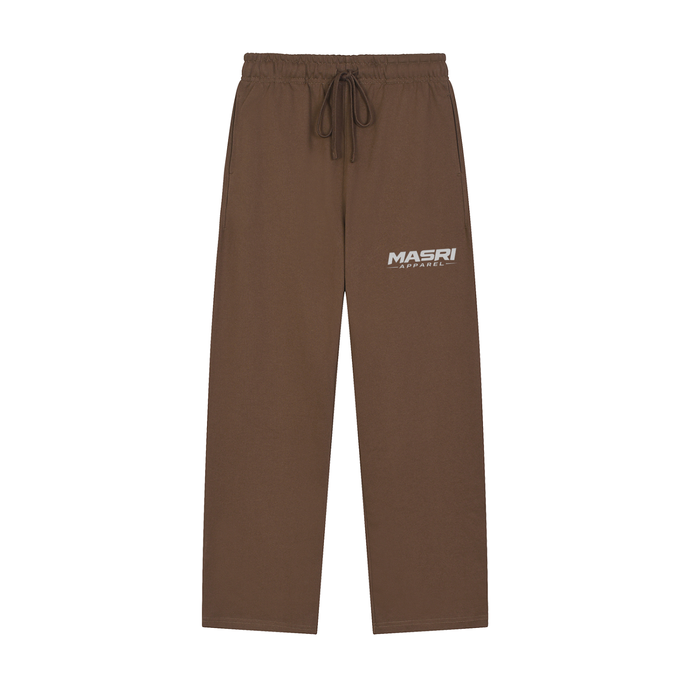 Solid Color Straight-Leg Sweatpants