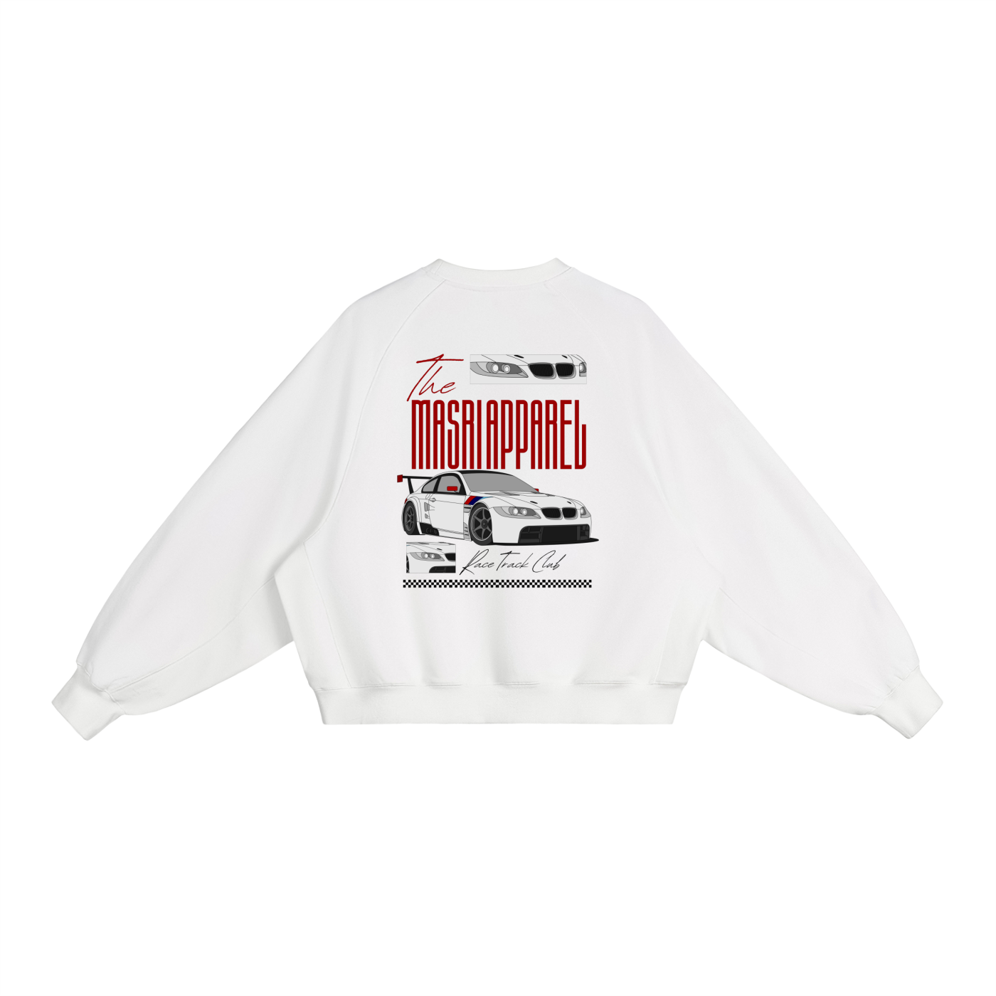 RACE TRACK CLUB - Heavyweight Dolman Sleeve Boxy Sweatshirt