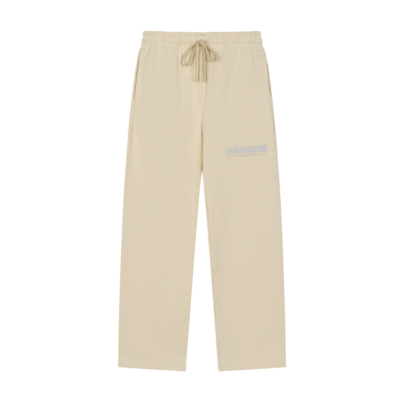 Solid Color Straight-Leg Sweatpants