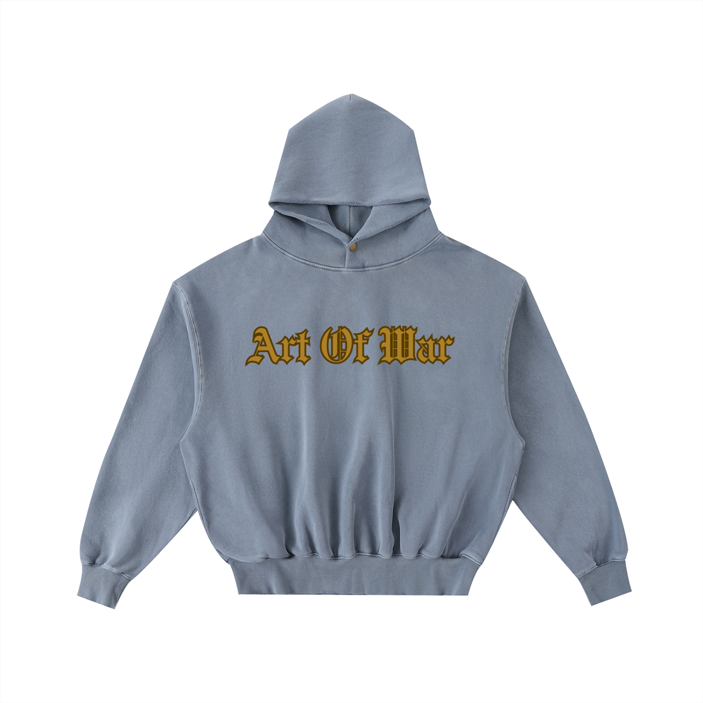 “ART OF WAR” - Frayed Enzyme Washed Fleece Hoodie
