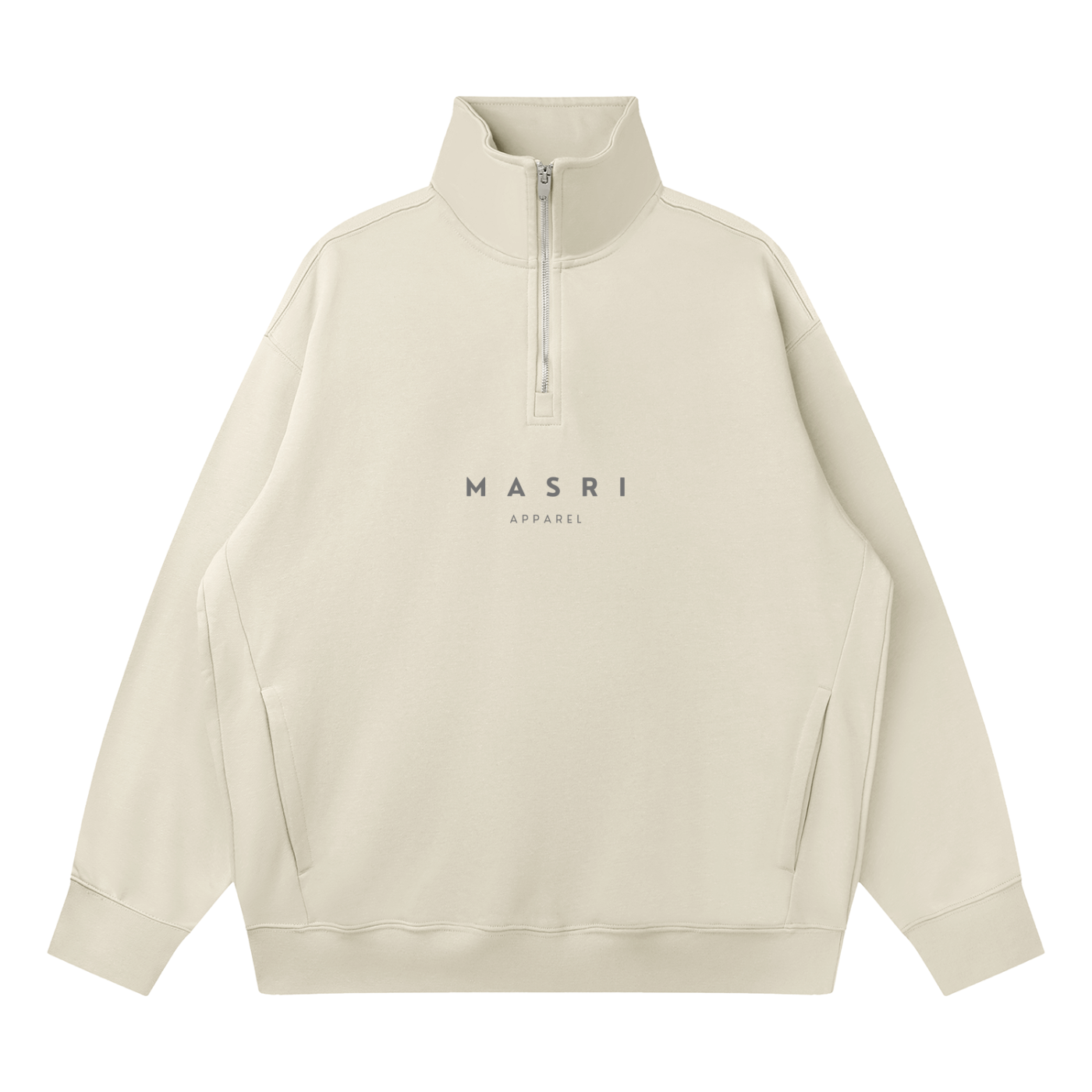 M.A - Quarter-Zip Drop Shoulder Sweatshirt