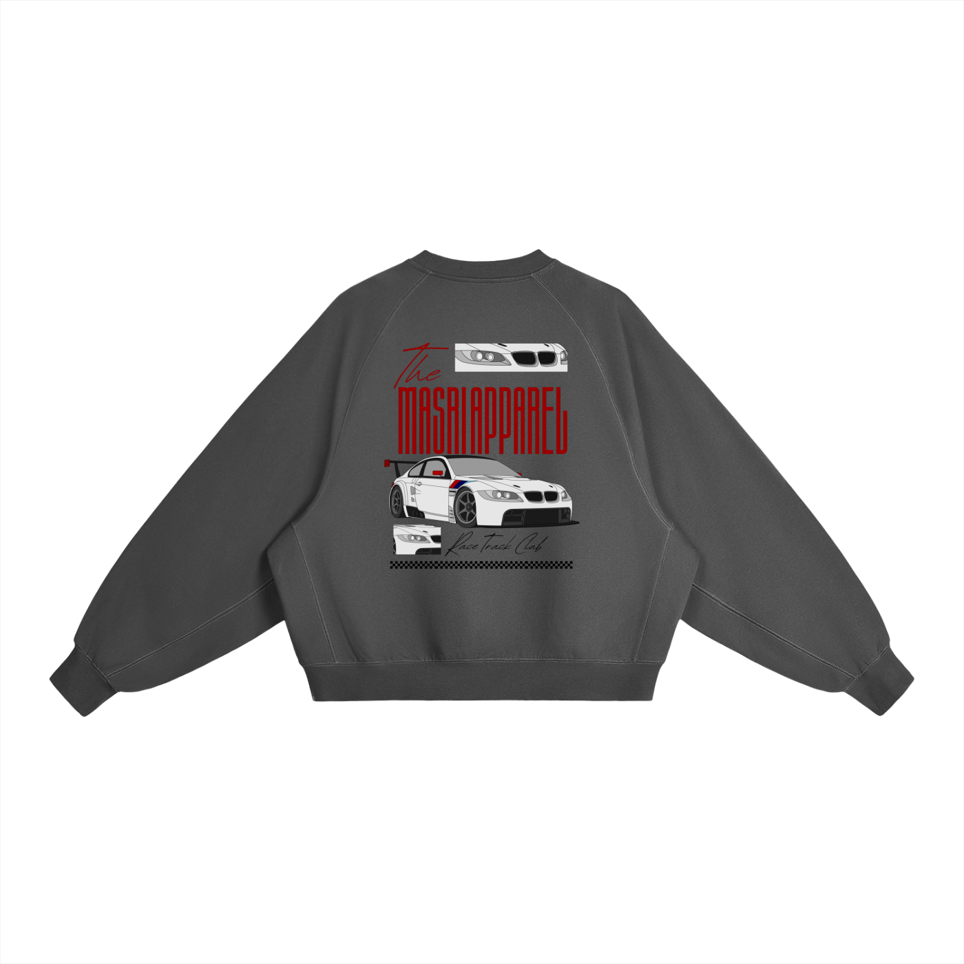 RACE TRACK CLUB - Heavyweight Dolman Sleeve Boxy Sweatshirt