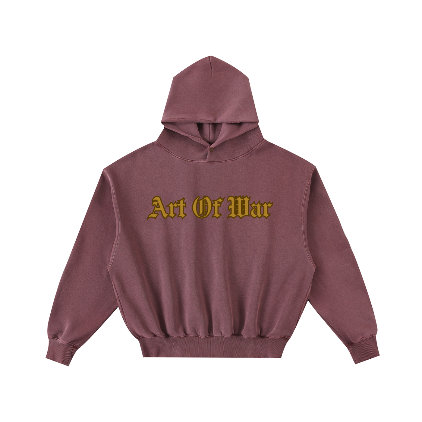 “ART OF WAR” - Frayed Enzyme Washed Fleece Hoodie