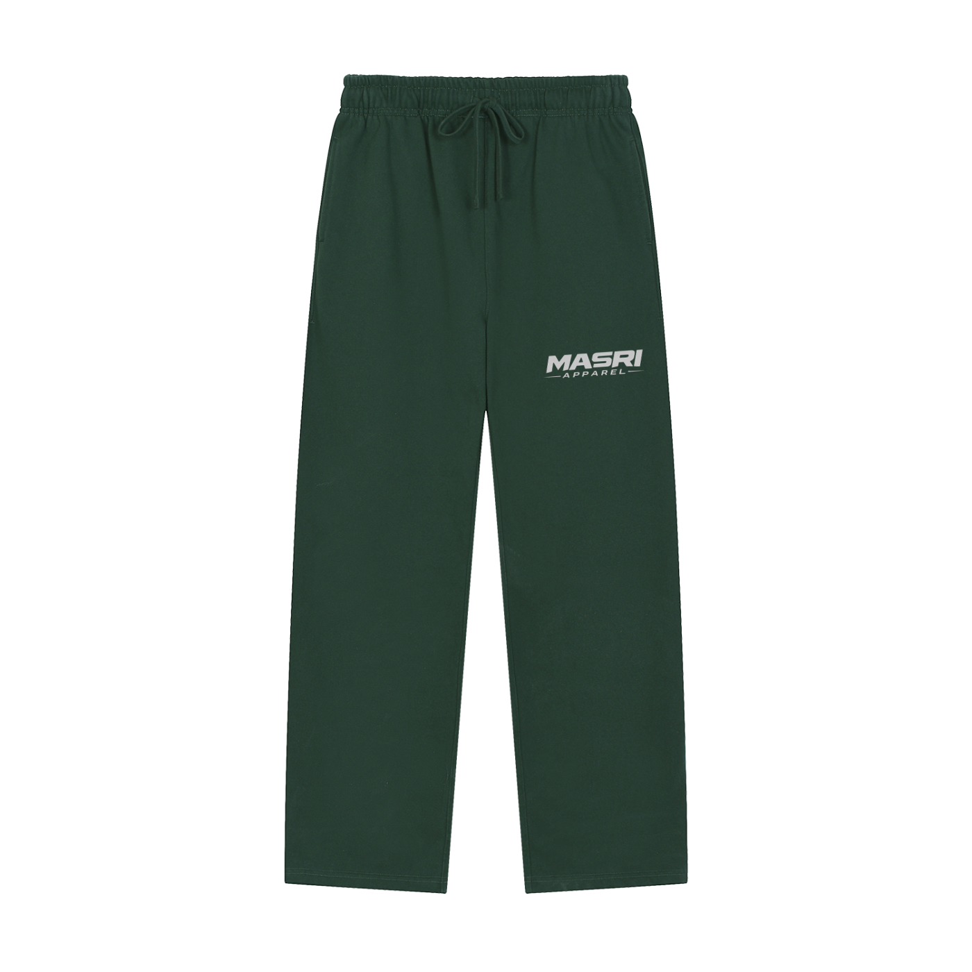 Solid Color Straight-Leg Sweatpants