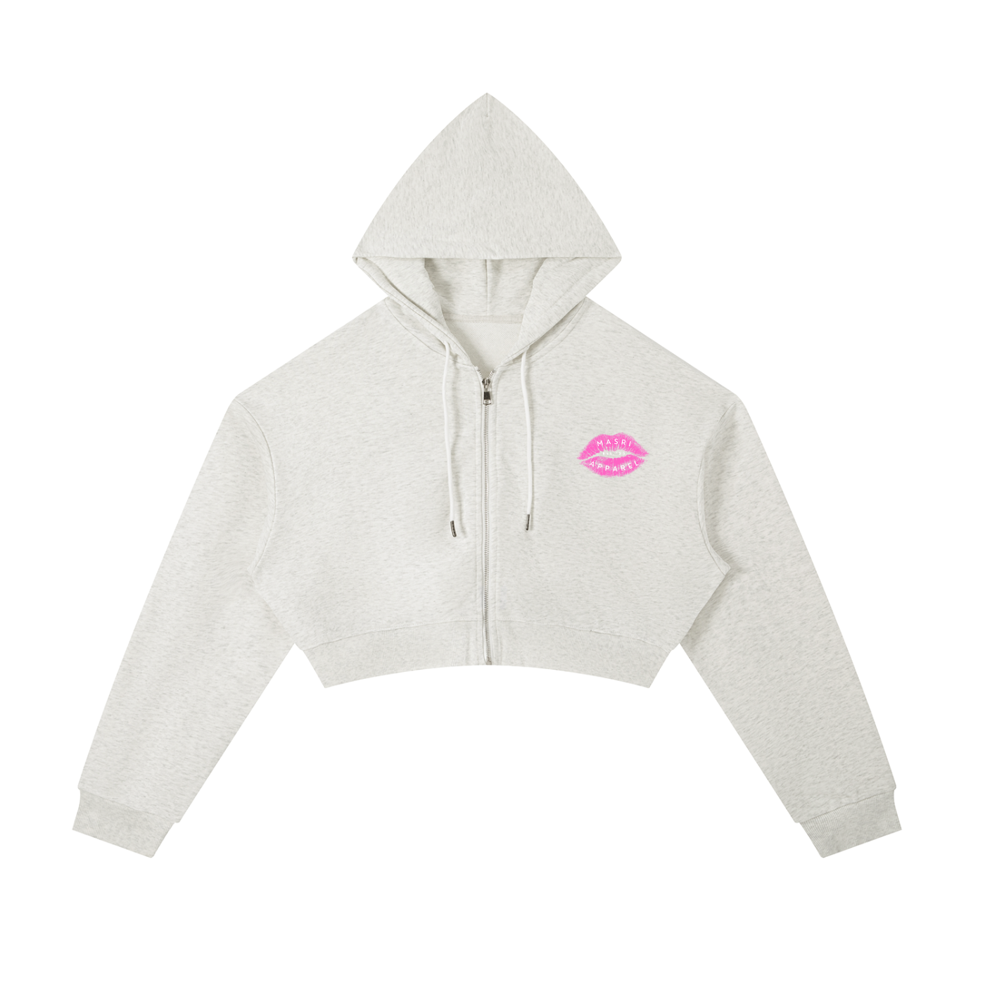 M.A 💋 Cropped Zip-Up Hoodie
