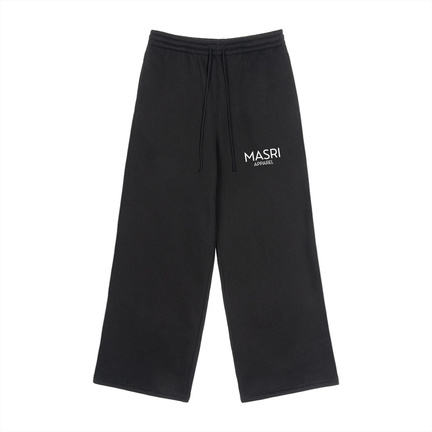 Fleece Drawstring Straight-Leg Sweatpants