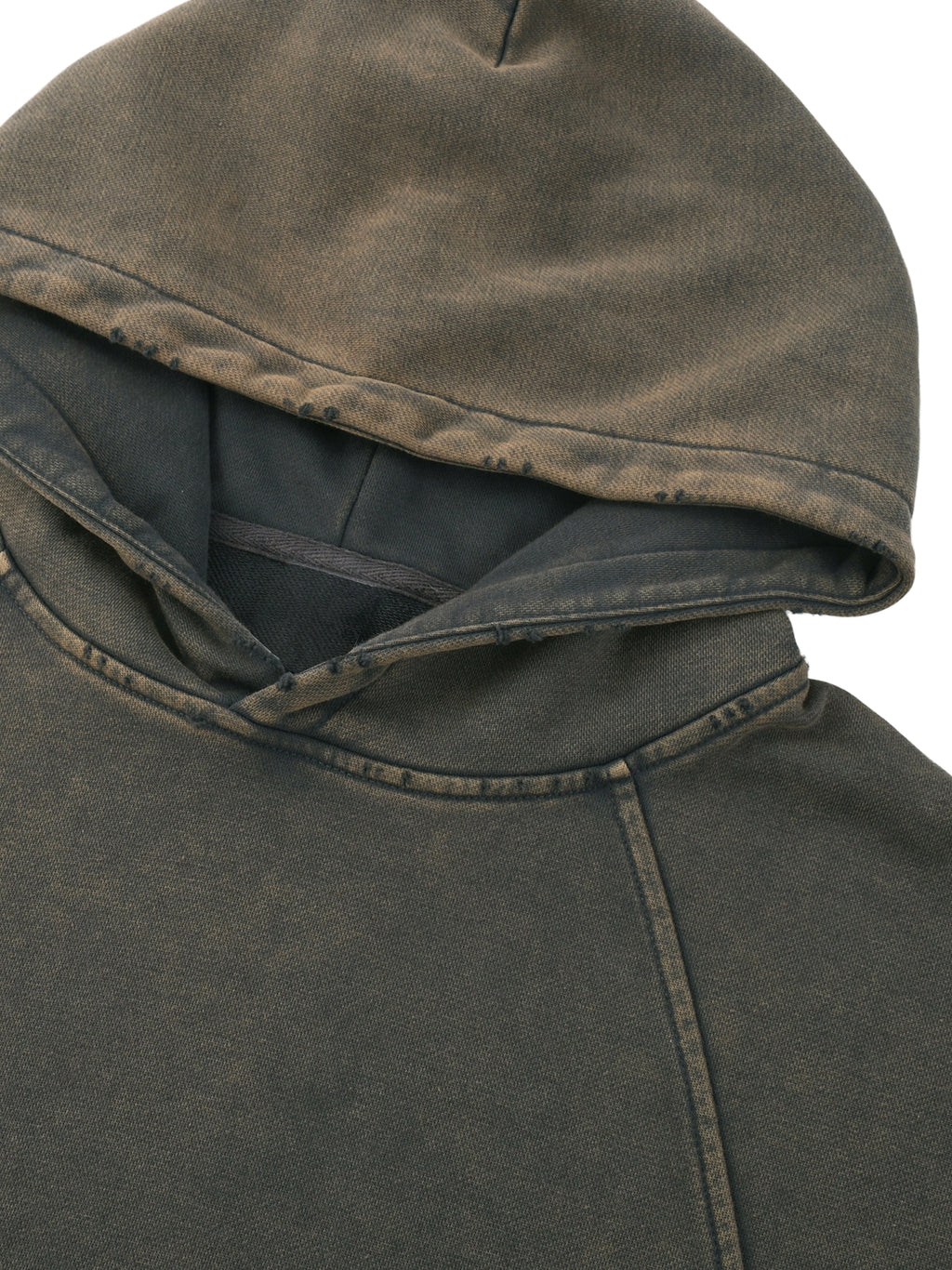 🍊 KALAMANTINA - Vintage Washed Frayed-Hem Hoodie