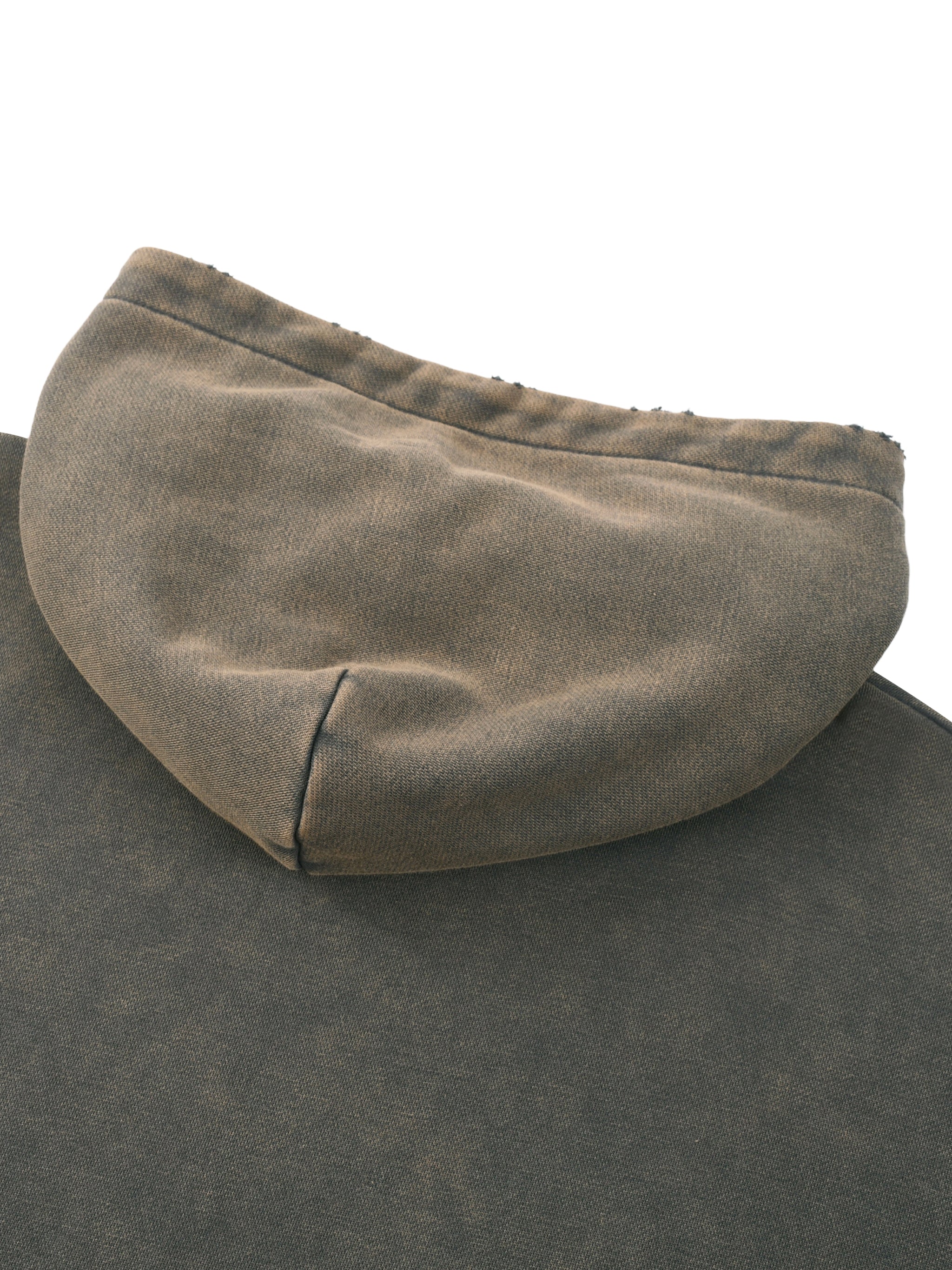 🍊 KALAMANTINA - Vintage Washed Frayed-Hem Hoodie